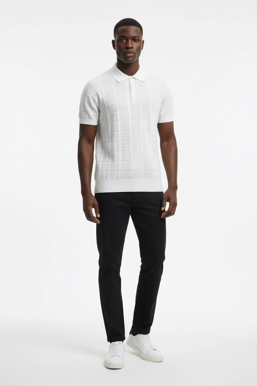 Mens Knitted Teenagers Polo Shirt