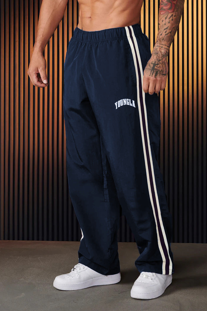 Men's Sports Pants Pairs Of Stitching Printing Leisure