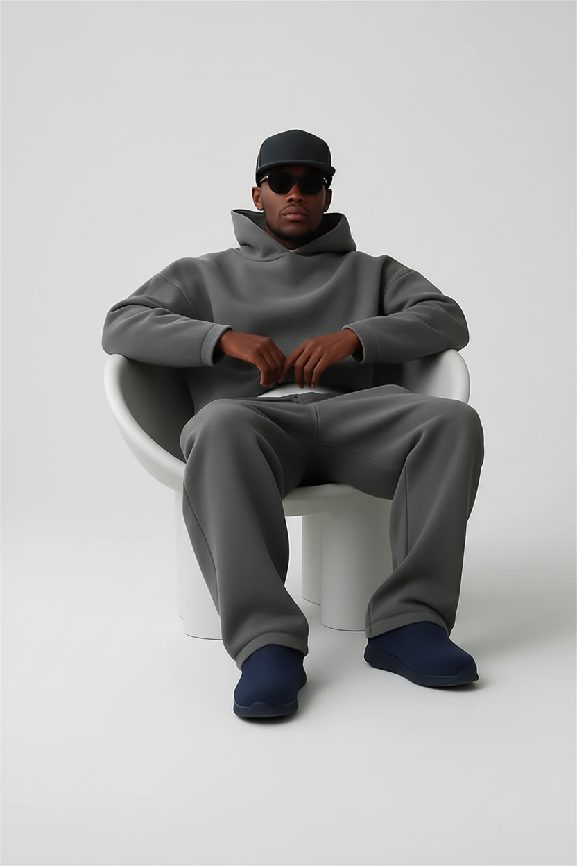 Oversized Two-piece Men's Sportswear Suit