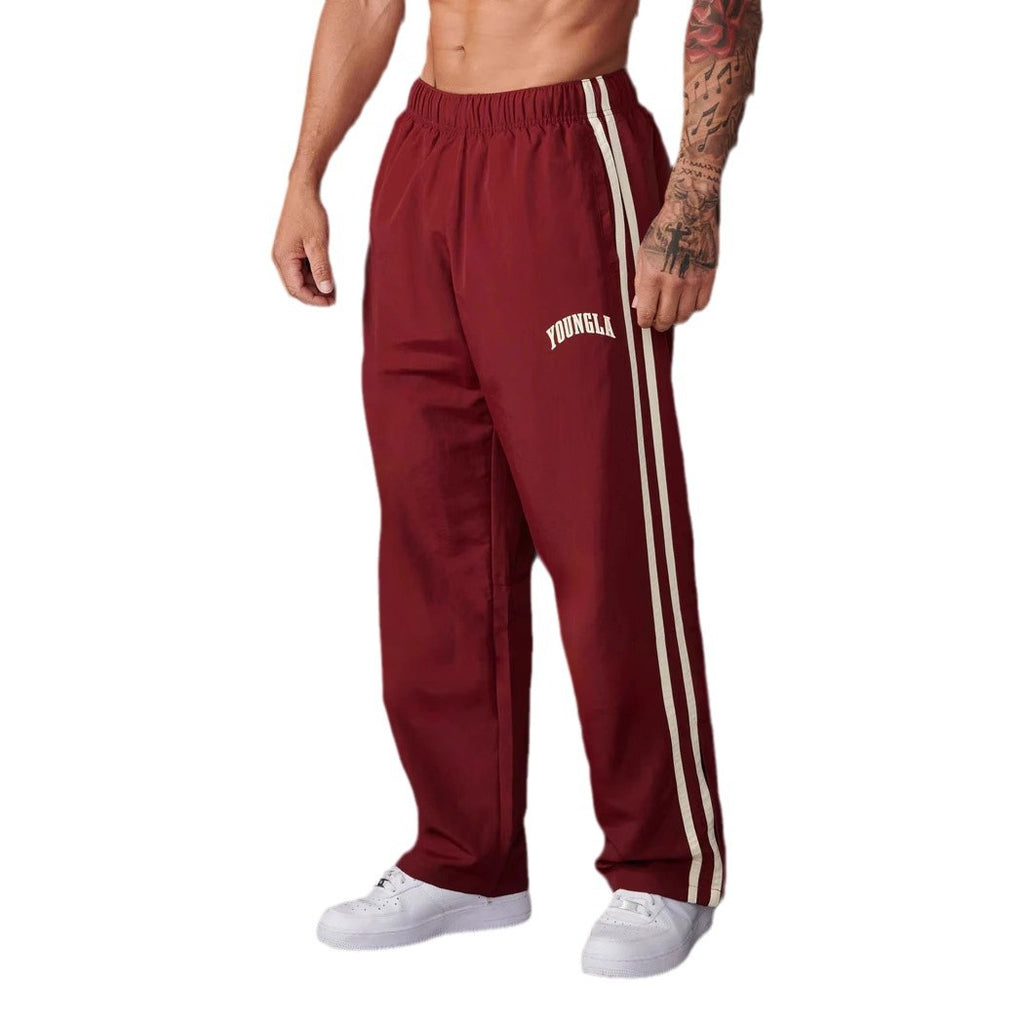 Men's Sports Pants Pairs Of Stitching Printing Leisure