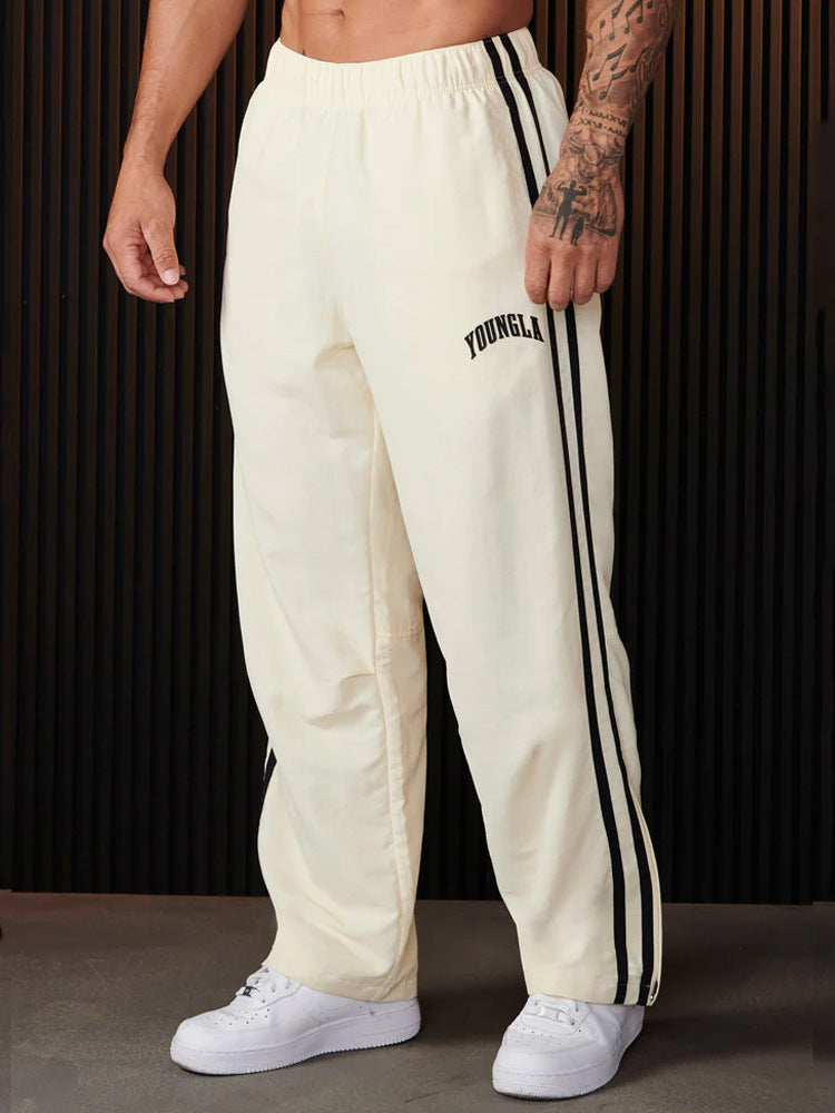Men's Sports Pants Pairs Of Stitching Printing Leisure