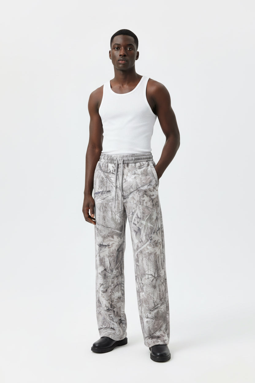 High-street Retro Casual Pants With An Elastic Waist And Drawstring