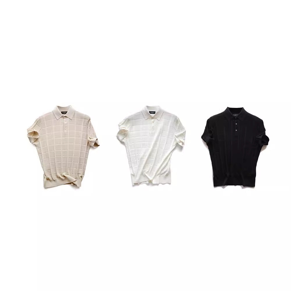 Mens Knitted Teenagers Polo Shirt