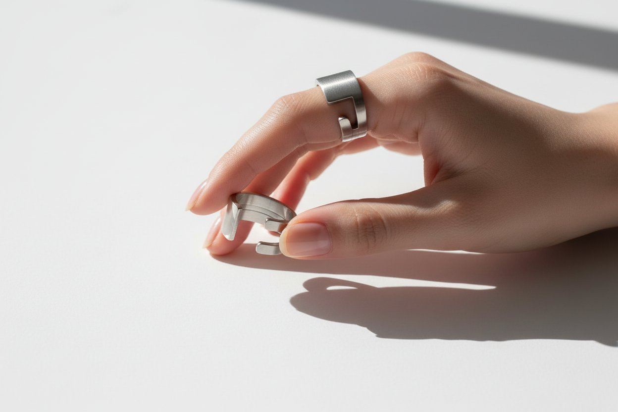 Minimalist Adjustable Ring - Flat Lay