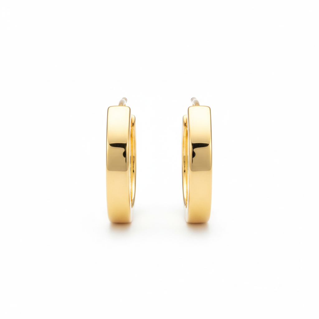 Minimalist Gold Hoop Earrings - Product Shot